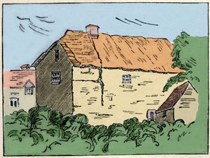 Domov Francise Drakea (1540-1596), britského průzkumníka a lupiče v Crowndale u Tavistocku. V 19. století byl zničen. od Unknown artist