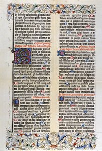 Latinská Bible od Gutenberga se 42 řádky - 1455. od Unknown artist