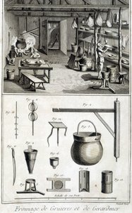 Výroba sýrů Gruyère a Gerardmer - v "" Encyclopédie "" od Diderota a d