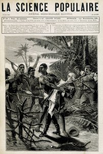 Mučedníci geografické vědy: smrt kapitána Cooka. Obálka “” La Science populaire”” z 27. května 1880 od Unknown artist