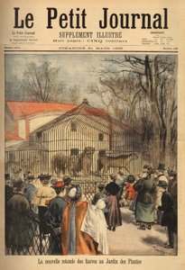 Nová rotunda šelem v zahradě rostlin v Paříži. Rytina v "" Le petit journal "" 31/03/1895. Selva sbírka. od Unknown artist