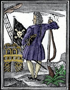 Pirátský „džentlmen“ Stede Bonnet (1688-1718). od Unknown artist