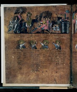 Purpurový Codex Rossanensis, 6. století (rukopis) od Unknown artist