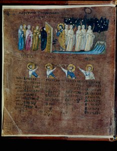 Purpurový Codex Rossanensis, 6. století (rukopis) od Unknown artist