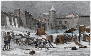 Sídlo Metz od Karla V. v roce 1552 v rytině „Les sieges celebres““ od Gilberta. od Unknown artist
