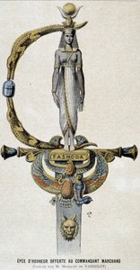 Čestný meč nabízený veliteli Marchandovi - v Le petit Journal z 28.5.1899 od Unknown artist