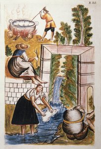 Dílo z vlny, z knihy "Trujillo del Peru" nebo "Códice Martínez Compañón", od Baltazara Martineze Compañóna y Bujandy, biskupa z Trujillo (1782-1785) od Unknown artist