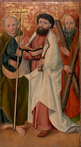 Tři apoštolové s žezlem, šavlí a křížem od Unknown artist