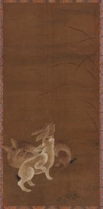 Tři zajíci při pohledu na měsíc od Unknown artist