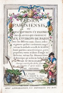 Titulní list 1. dílu Flora Parisiensis aneb Popisy a obrázky rostlin rostoucích v okolí Paříže od Unknown artist