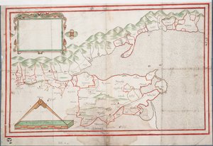 Tralee Bay, Irsko, kolem roku 1600 (papír, plátno) od Unknown artist