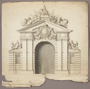 Vítězný oblouk s Řádem zlatého rouna uprostřed od Unknown artist