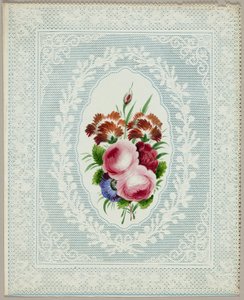 Valentine bez názvu (Květiny na krajce) od Unknown artist