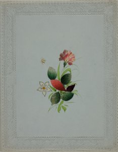Valentýn bez názvu (růžové a bílé květy) od Unknown artist