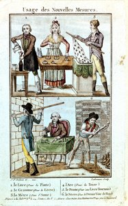 Použití nových vah a mír v roce 1795. od Unknown artist