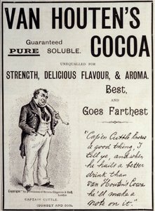 Kakaová reklamní nálepka Van Houten, asi 1890 od Unknown artist