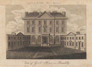 Pohled na York House na Piccadilly od Unknown artist