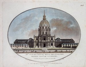 Pohled na Hotel Royal des Invalides - rytina od Unknown artist