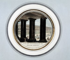 Pohled do interiéru královského paláce - rytina od Unknown artist