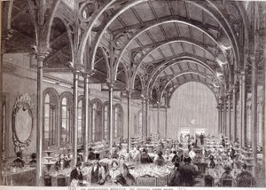 Pohled na hlavní restauraci na mezinárodní výstavě 1862 v Londýně. od Unknown artist