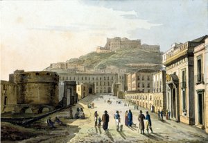 Pohled na Strada del Molo a Castel Sant