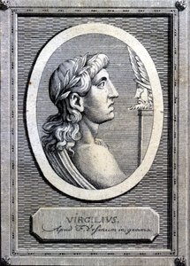 Vergilius (70 - 19 př. n. l.), latinský básník. 18. století rytina. od Unknown artist