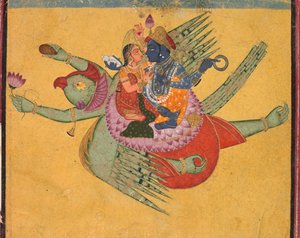 Vishnu A Lakshmi Na Garuda od Unknown artist