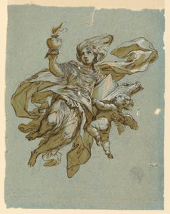Nástěnná malba s alegorií bdělosti od Unknown artist