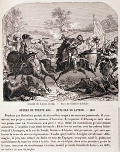 Válka 30 let: bitva u Lutzenu (1632) a smrt Gustava Adolfa. - v „L