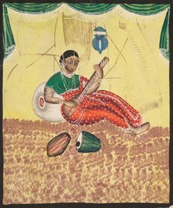 Žena hrající hudbu (recto) od Unknown artist