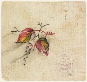 Woodblock zkušební nátisk pro tištěný textil od Unknown artist