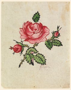 Woodblock zkušební nátisk pro tištěný textil od Unknown artist
