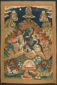 Hněvivá forma bohyně Sarasvatí (Magzor Gjalmo) nebo Palden Llamo od Unknown artist