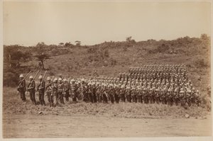 91. Highlanders vracející se ze Zululandu 1879 (černobílá fotografie) od Unknown photographer