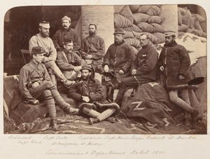Skupina britských důstojníků, circa 1879 od Unknown photographer