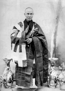 Annamský bonze v Kočinčíně, Indočína, kolem roku 1900 (čb fotografie) od Unknown photographer