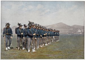 Bersagliers (Bersaglieri) četa italské armády. od Unknown photographer