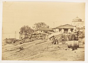 Ghat v pevnosti Allahabad, Indie, asi 1858-61 (foto) od Unknown photographer