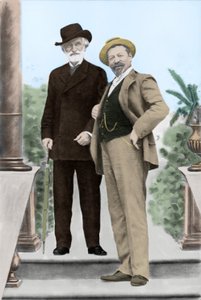 Giuseppe Verdi, italský skladatel (1813-1901) a tenorista Francesco Tamagno (1850-1905) v Montecatini na konci 19. století. od Unknown photographer