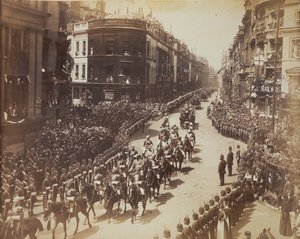 Průvod indické jízdy během oslav diamantového jubilea od Unknown photographer