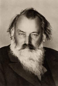 Johannes Brahms (1833-1897) německý skladatel (tisk) od Unknown photographer
