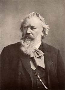 Johannes Brahms (1833-1897) německý hudební skladatel, polotón (tisk) od Unknown photographer