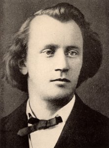 Johannes Brahms (1833-1897), německý hudební skladatel, polotón v roce 1866 (tisk) od Unknown photographer