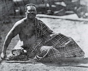 Král Cetshwayo v exilu v Kapském Městě od Unknown photographer
