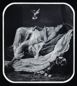 Nahá žena se natáhla kolem roku 1850 Anonymní fotografie od Unknown photographer