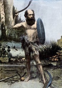 Původní australská zbraň bumerang - autochrom od Unknown photographer