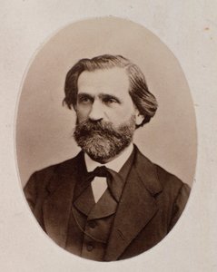 Portrét Giuseppe Verdiho (černobílá fotografie) od Unknown photographer