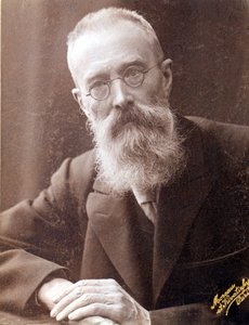 Portrét Nicholase (Nikolaje) Rimského Kroskova (Rimského-Kroskova) (1844-1906)), ruského skladatele. Fotografie z 19. století. od Unknown photographer