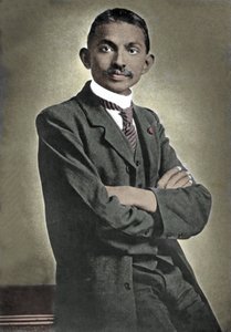 Portrét politického vůdce Mohandase Karamchand Gandhi (1869-1948) známého jako Mahátma, indický politický a duchovní vůdce od Unknown photographer