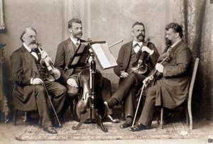 Portrét členů Joachimova kvarteta, kolem roku 1900 (čb fotografie) od Unknown photographer